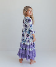 Load image into Gallery viewer, Lavender Floral Ruffles Dress
