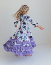 Load image into Gallery viewer, Lavender Floral Ruffles Dress