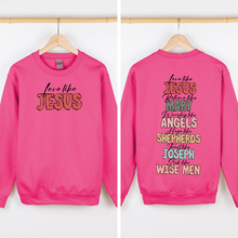 Load image into Gallery viewer, Love Like Jesus, Christmas, Christian, Faith, Gospel , Front and Back Sweatshirt