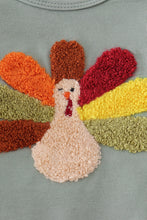 Load image into Gallery viewer, Sage turkey french knot ruffle bubble - Abbies Place