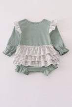 Load image into Gallery viewer, Sage turkey french knot ruffle bubble - Abbies Place