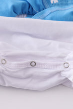 Load image into Gallery viewer, Blue frozen smocked girl bubble