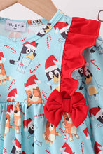 Load image into Gallery viewer, Blue christmas character print bloomer set - Abbies Place