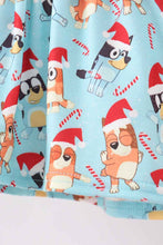 Load image into Gallery viewer, Blue christmas character print bloomer set - Abbies Place