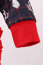 Load image into Gallery viewer, Navy deer print ruffle romper - Abbies Place