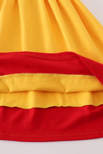 Load image into Gallery viewer, Apple embroidery bow ruffle dress