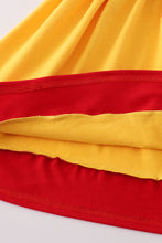 Load image into Gallery viewer, Apple embroidery bow ruffle dress