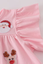 Load image into Gallery viewer, Pink christmas sequin tiered girl dress