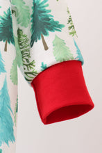 Load image into Gallery viewer, Green christmas tree print romper