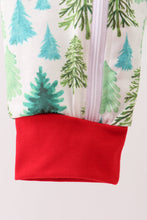 Load image into Gallery viewer, Green christmas tree print romper