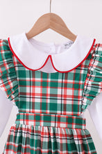 Load image into Gallery viewer, Green plaid ruffle 2pc set