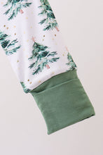 Load image into Gallery viewer, Green christmas tree bamboo zipper romper