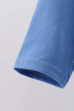 Load image into Gallery viewer, Blue train smocked top