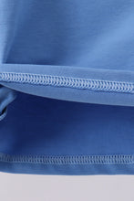 Load image into Gallery viewer, Blue train smocked top