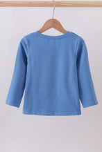 Load image into Gallery viewer, Blue train smocked top
