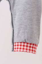 Load image into Gallery viewer, Gray farm applique romper