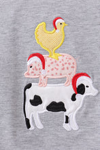 Load image into Gallery viewer, Gray farm applique top