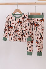Load image into Gallery viewer, Green cowboy bamboo pants set