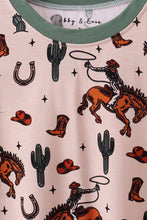 Load image into Gallery viewer, Green cowboy bamboo pants set
