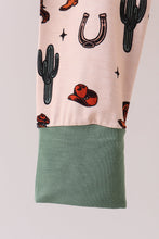Load image into Gallery viewer, Green cowboy bamboo pants set