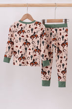 Load image into Gallery viewer, Green cowboy bamboo pants set