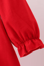 Load image into Gallery viewer, Red heart applique ruffle pants set