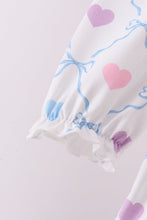 Load image into Gallery viewer, Multicolored heart smocked ruffle pants set