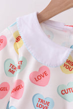 Load image into Gallery viewer, Blue heart print pocket pants set