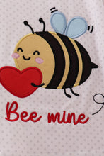 Load image into Gallery viewer, Bee mine applique ruffle pants set