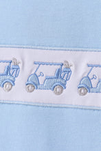 Load image into Gallery viewer, Blue golf cart embroidery pants set