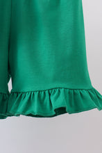 Load image into Gallery viewer, Blue clover embroidery swiss dot shorts set