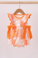 Load image into Gallery viewer, Orange Tennessee patchwork ruffle bubble