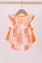 Load image into Gallery viewer, Orange Tennessee patchwork ruffle bubble