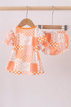 Load image into Gallery viewer, Orange Tennessee patchwork bloomer set