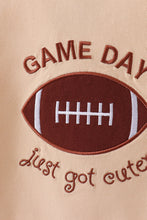 Load image into Gallery viewer, Game day football applique shorts set