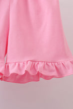 Load image into Gallery viewer, Purple leopard butterfly smocked shorts set