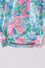 Load image into Gallery viewer, Blue I love MOMMY embroidery ruffle bubble