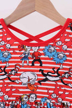 Load image into Gallery viewer, Red Dr. Seuss bamboo dress