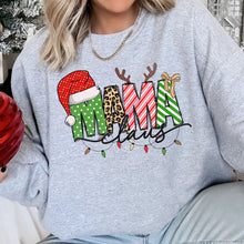 Load image into Gallery viewer, Mama Claus, Santa, Plaid, Leopard Print, Christmas Sweatshirt