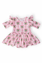 Load image into Gallery viewer, Merry Mistletoe 3/4 Sleeve Twirl Flutter Bodysuit