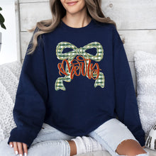 Load image into Gallery viewer, Merry Bow, Christmas Ribbon, Retro, Santa Sweatshirt