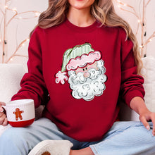 Load image into Gallery viewer, Retro Santa, Christmas, Stripes Sweatshirt