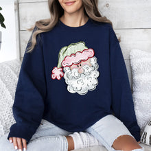 Load image into Gallery viewer, Retro Santa, Christmas, Stripes Sweatshirt