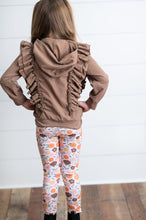 Load image into Gallery viewer, Chocolate Floral Ruffle Sweater Pant Set