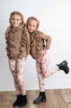 Load image into Gallery viewer, Chocolate Floral Ruffle Sweater Pant Set