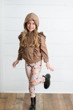 Load image into Gallery viewer, Chocolate Floral Ruffle Sweater Pant Set