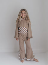 Load image into Gallery viewer, Tan Check Hooded Set