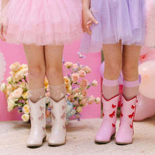 Load image into Gallery viewer, Cowgirl Red + Pink Bow Boots