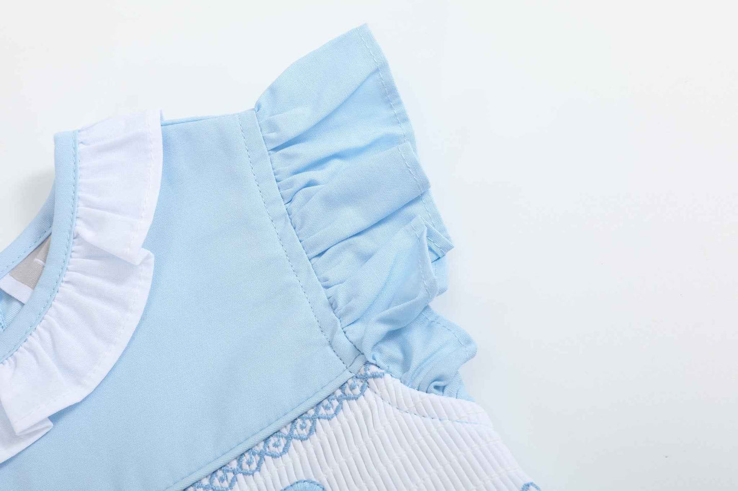 Blue Big Sister Smocked Dress - Abbies Place