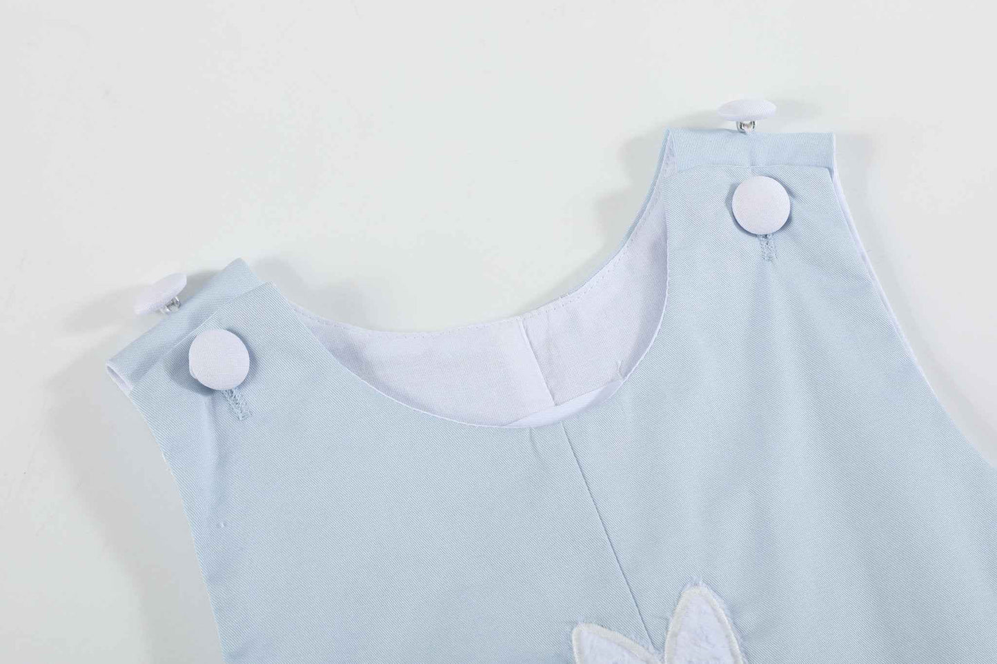 Blue Fuzzy Bunny Overalls - Abbies Place